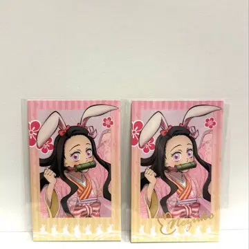 귀멸의 칼날 AGF 토끼 해 폴라로이드풍 카드 카마도 네즈코 금박