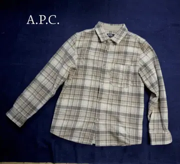 [ 새상품급 ] A.P.C. 이탈리아제 원단 플란넬 체크 셔츠 XS