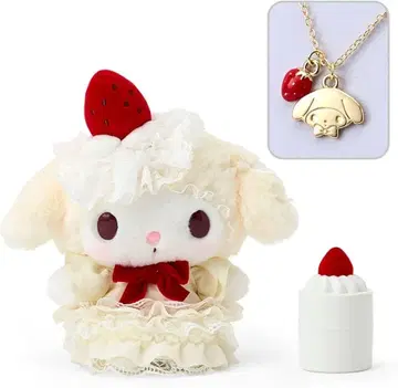 [ 미개봉 새상품 ] 산리오 숏 케이크 마이멜로디 봉제 인형 목걸이