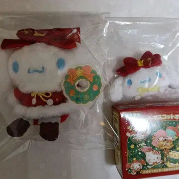 시나모롤 크리스마스 마스코트 홀더 x 크리스마스 오너먼트 2종 세트