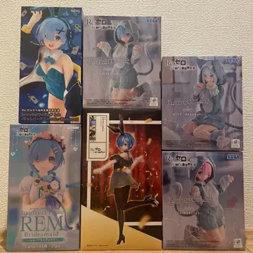 Re: 제로부터 시작하는 이세계 생활 렘 라무 에밀리아 피규어 6점 세트