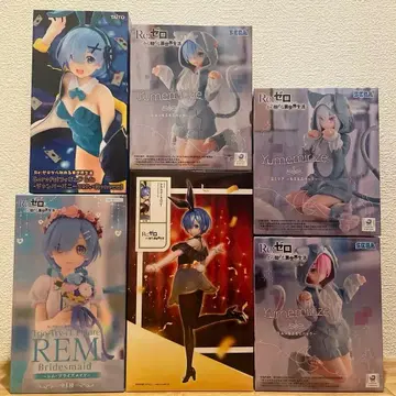 Re: 제로부터 시작하는 이세계 생활 렘 라무 에밀리아 피규어 6점 세트