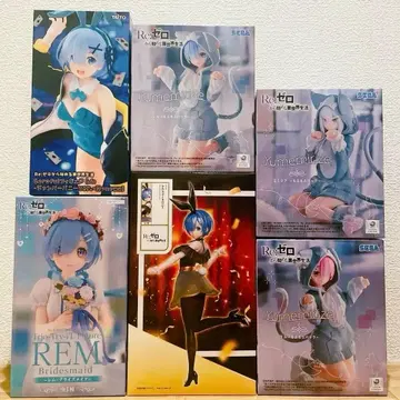 Re: 제로부터 시작하는 이세계 생활 렘 라무 에밀리아 피규어 6점 세트