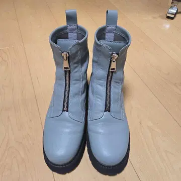 스타카토 밀키i라인 지퍼 부츠 탁한 민트 블루 한정판 색상