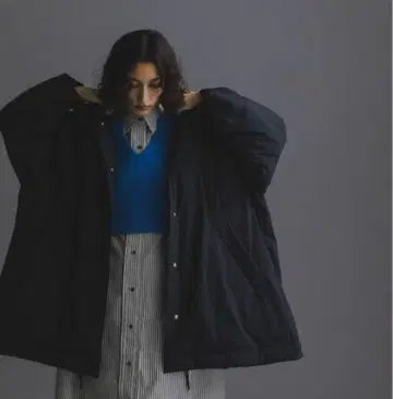 NANO universe (나노 유니버스) 미들 기장 백 턱 코트