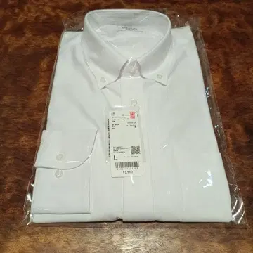 슈퍼 논다리미 저지 슬림 셔츠 긴팔 L White