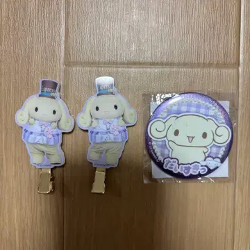 시나몬 프렌즈 에스프레소 캔뱃지 헤어 클립 세트