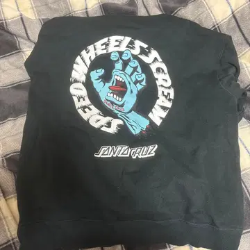 SANTA CRUZ 후드 부착 후드티 블랙