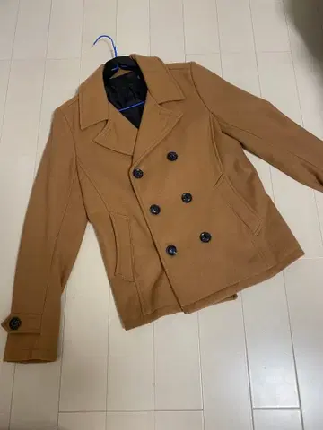 FUGA 더블 브레스트 피 코트 44 베이지