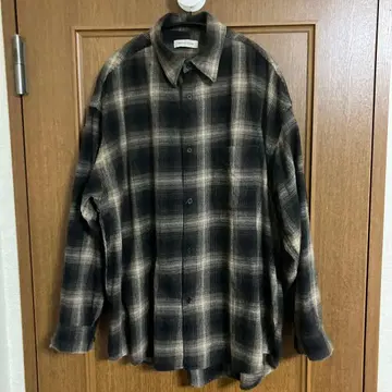[프릭스스토어] 체크 셔츠 L 사이즈 브라운