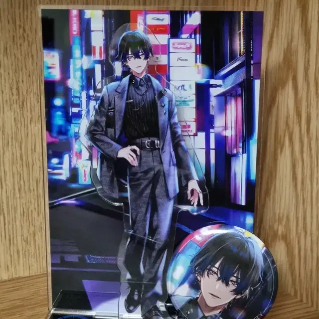 1주년기념 네오포르테 아오기리 에이토 아크릴 스탠드와 캔뱃지