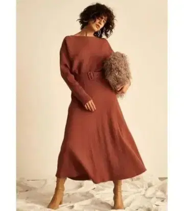 미라 오웬 리브 니트 원피스 셋업