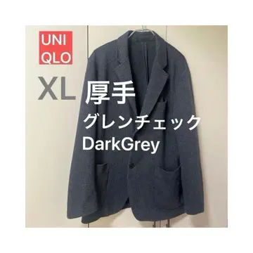 UNIQLO 두꺼운 원단 겨울용 자켓 XL 글렌체크 다크 그레이