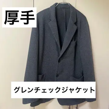 UNIQLO 두꺼운 원단 겨울용 자켓 XL 글렌체크 다크 그레이