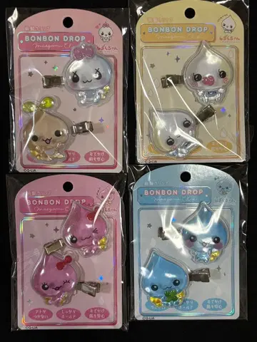 시즈쿠짱 봉봉 드롭 앞머리 클립 4종 세트