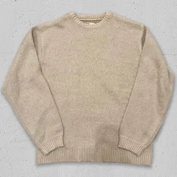 PENNEY'S TOWNCRAFT 베이지 크루넥 스웨터