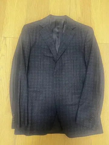 caruso 네이비 계열 체크 무늬 48