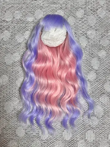 6-7인치 퍼플 x 핑크 이너 컬러 롱 웨이브