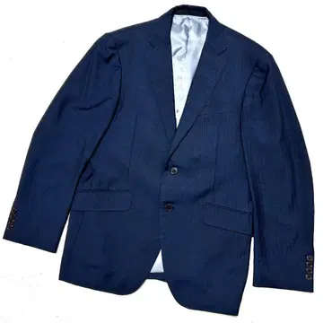 최근 새상품급 카노니코 울 테일러드 자켓 스트라이프 2버튼 네이비