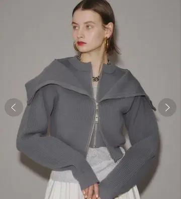 yae 더블 지퍼 가디건