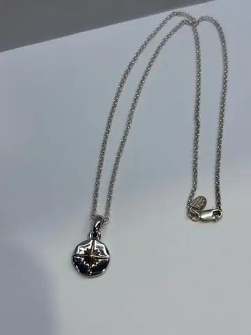 [ SAAD ] 실버 썬 심볼 목걸이 약 50cm