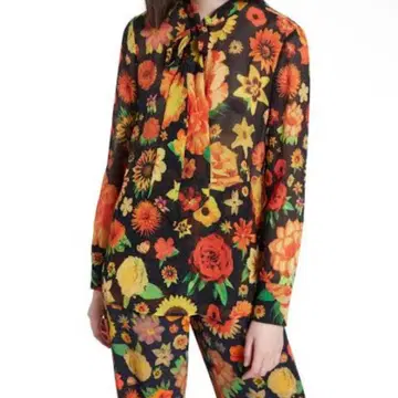 Desigual 데시구알 라크로아 콜라보 꽃무늬 긴팔 셔츠 블라우스