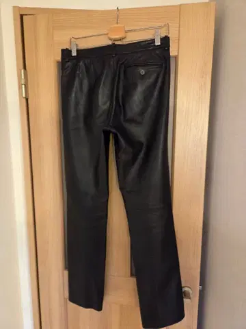 폴 스미스 블랙 가죽 슬림 핏