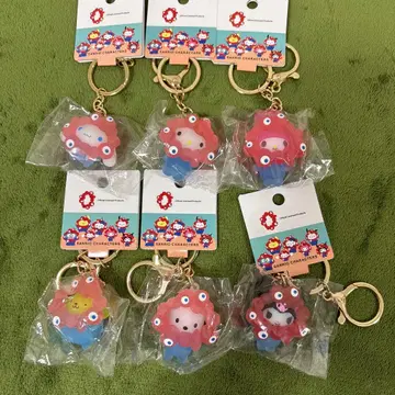 산리오 미야쿠미야쿠 클리어 키링 6개