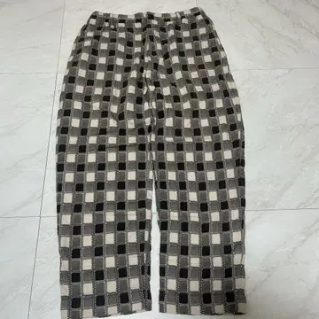 KUON DAN 별주 요시노 격자 와이드 팬츠