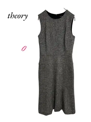 theory [ 새상품급 ] 슬리브리스 원피스 무릎 기장 그레이 0
