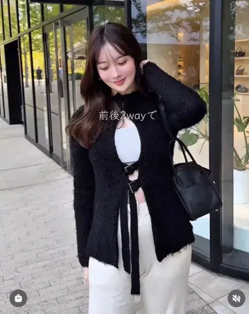 [ 새상품 ] HYEON belt cardigan / black