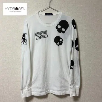HYDROGEN 스컬 프린트 긴팔 티셔츠
