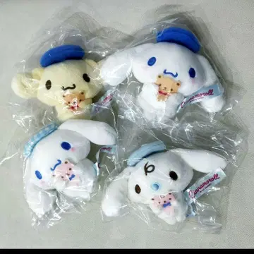 시나모롤 시크릿 마스코트 4개 세트 곰돌이와 함께 레어