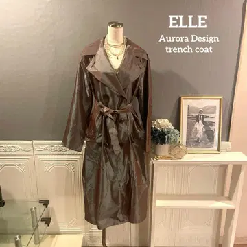 [ 4만 엔 ] ELLE 디자인 롱 트렌치코트