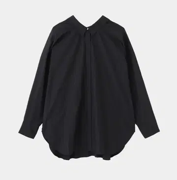 LE PHIL 러스터 브로드 백 슬릿 블라우스 블랙