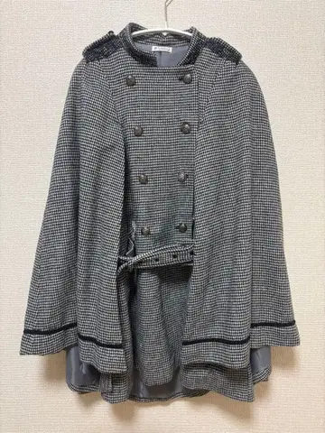 axes femme 더블 버튼 케이프 코트