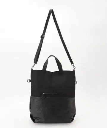 센소유니코  JIU 정가 27500엔 블랙 소가죽 숄더 토트백