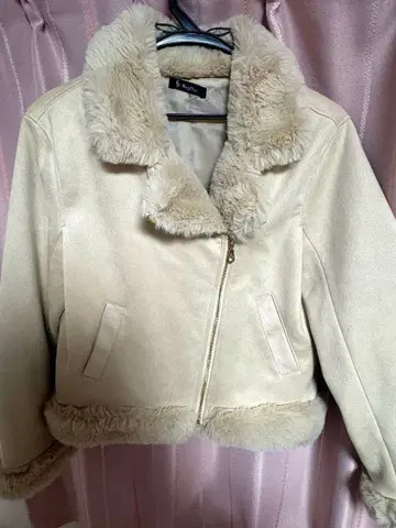 스웨이드 느낌 페이크 라이더 자켓