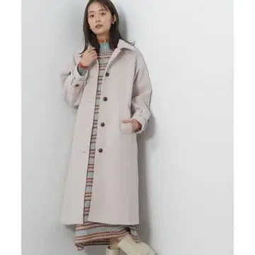 N. 내추럴 뷰티 베이직 소매 벨트 스텐 칼라 롱 코트 M