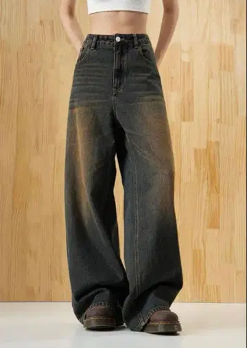 지저인online 워시드 배기 팬츠 L0978