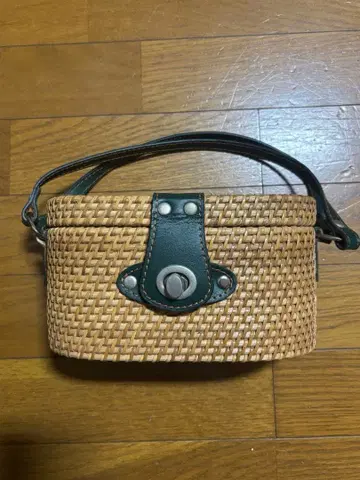 라탄 바스켓백 브라운