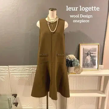 [ 4만 엔 ] leur logette 비쥬 머메이드 디자인 울 원피스