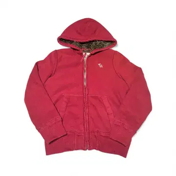아바클로 보아 지퍼 후드티 빨간색 M 퍼 자켓 y2k