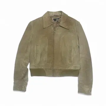 00's 짧은 기장 베이지 가죽 숏 자켓