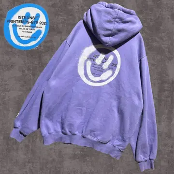 이스토쿤스트 ISTKUNST 스마일 로고 속기모 후드티