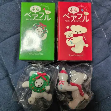 TULLY'S COFFEE 후치베어풀 피규어 2개 세트 상자 없음