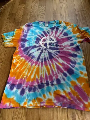 HY 에이치와이 타이 다이 패턴 T셔츠 L 사이즈