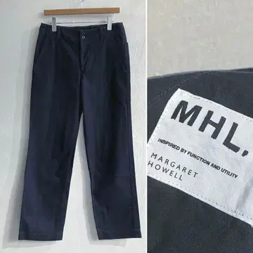 새상품급 MHL. 코튼 워크 팬츠 치노 팬츠 네이비 마가렛호웰