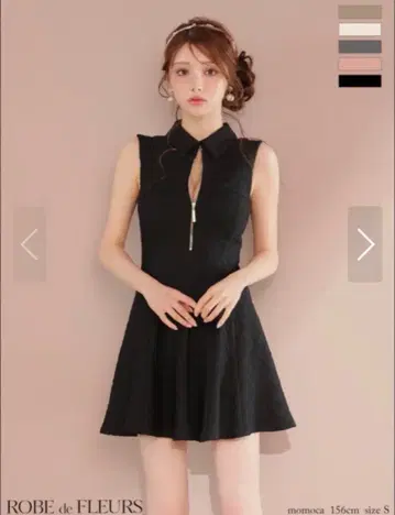 ROBE de FLEURS 블랙 드레스 M