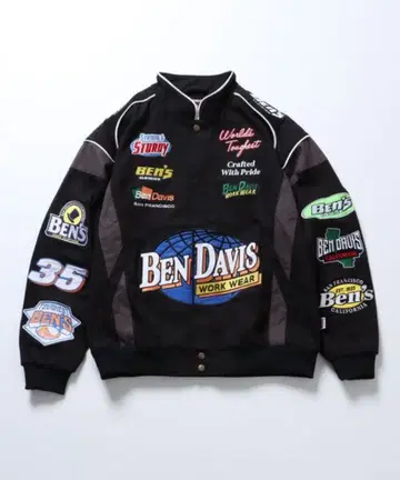BEN DAVIS BD 레이싱 자켓 블랙